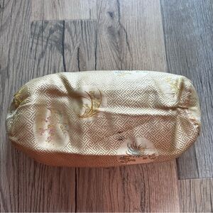 Vintage Silky Elegant Gold Patterned Pillow